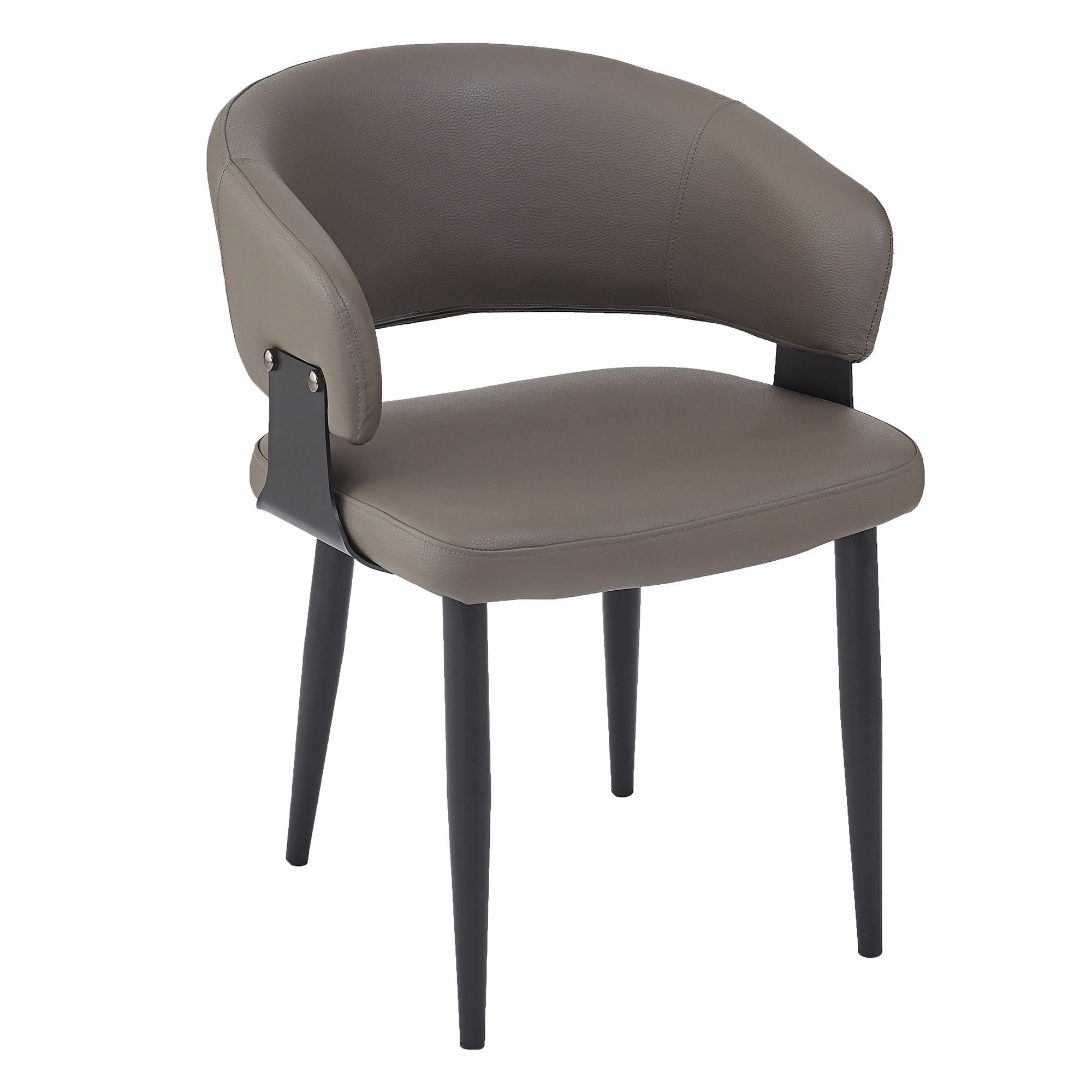 Sloane Dining/Lounge Chair, Set of 4 in Stone and Black