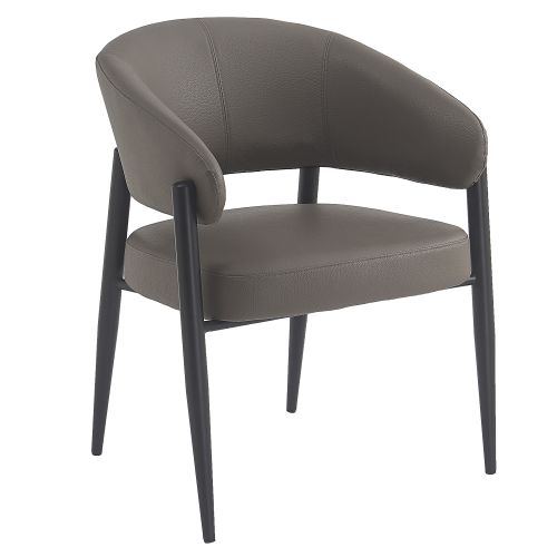 Bronson Dining/Lounge Chair, Set of 2 in Stone and Black