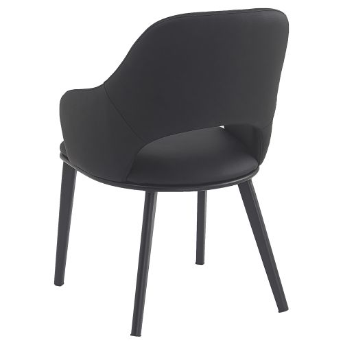 Denzel Dining/Lounge Chair, Set of 4 in Black and Black