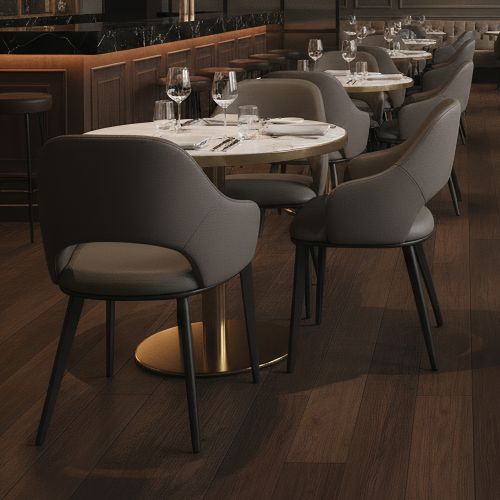 Denzel Dining/Lounge Chair, Set of 4 in Stone and Black