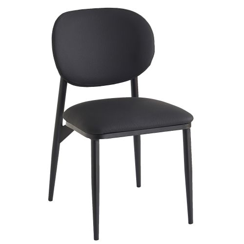 Gideon Dining/Lounge Chair, Set of 4 in Black and Black