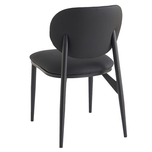 Gideon Dining/Lounge Chair, Set of 4 in Black and Black