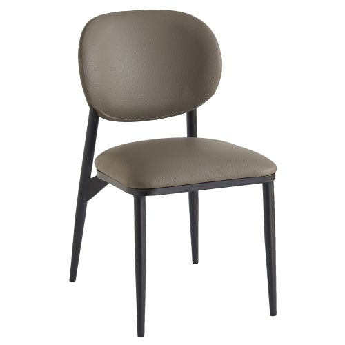 Gideon Dining/Lounge Chair, Set of 4 in Stone and Black