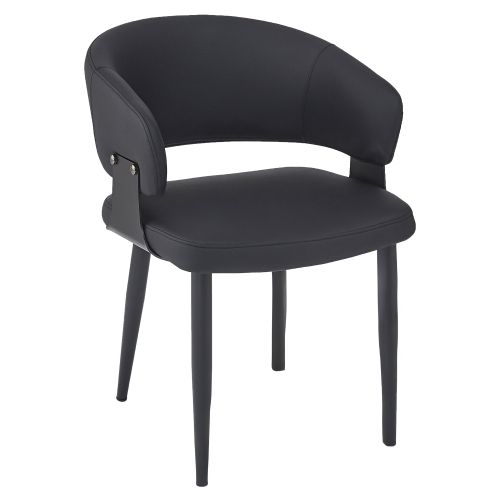 Sloane Dining/Lounge Chair, Set of 4 in Black and Black