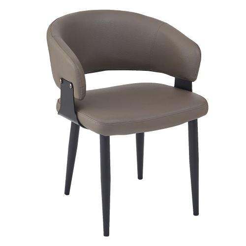 Sloane Dining/Lounge Chair, Set of 4 in Stone and Black