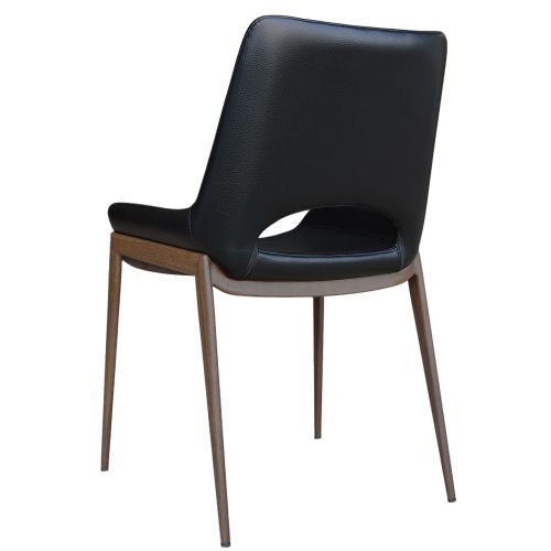 Icona Dining/Lounge Chair, Set of 6 in Black and Walnut