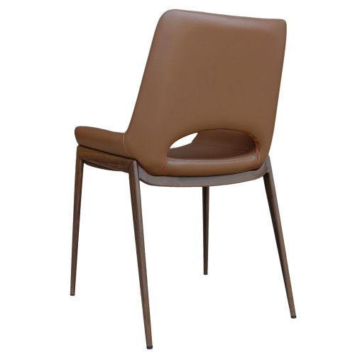 Icona Dining/Lounge Chair, Set of 6 in Saddle and Walnut