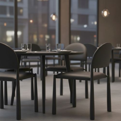 Auggie Dining/Lounge Chair, Set of 4 in Black and Black