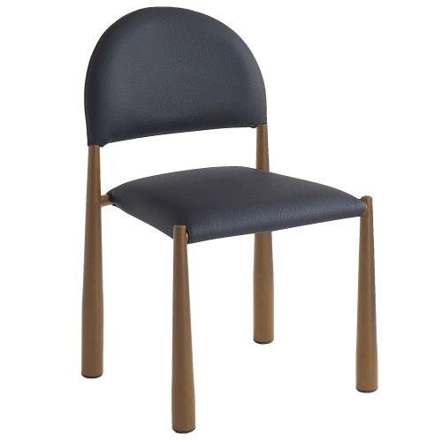 Auggie Dining/Lounge Chair, Set of 4 in Black and Aged Gold
