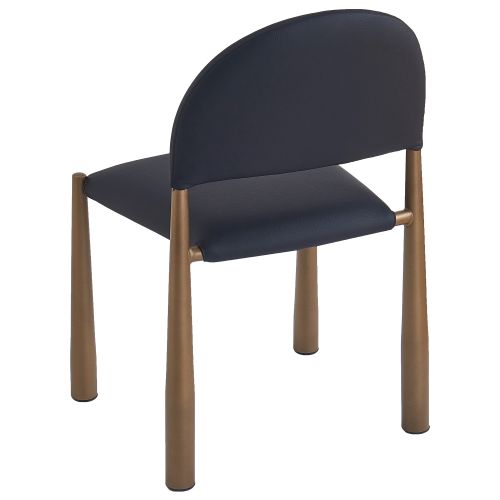 Auggie Dining/Lounge Chair, Set of 4 in Black and Aged Gold