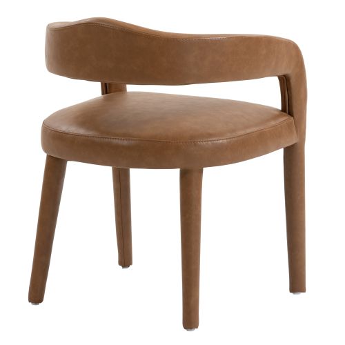 Caden Dining/Lounge Chair, Set of 2 in Saddle