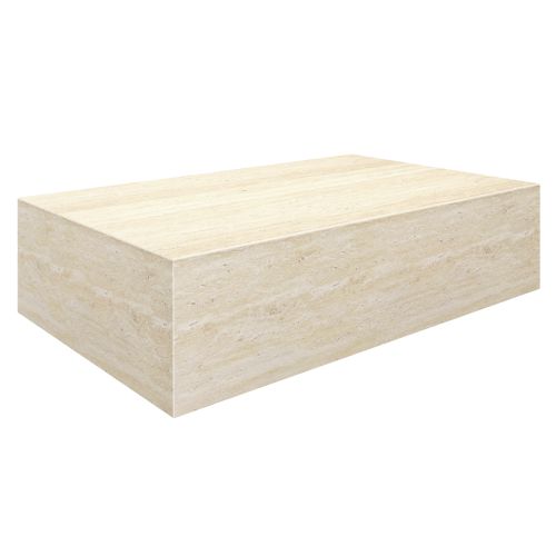 Artemis Rectangular Coffee Table in Travertine