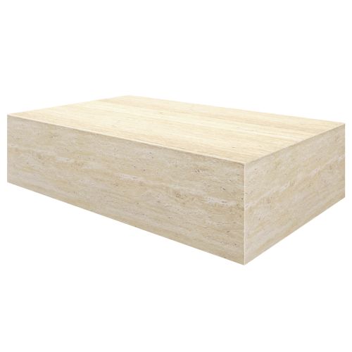 Artemis Rectangular Coffee Table in Travertine
